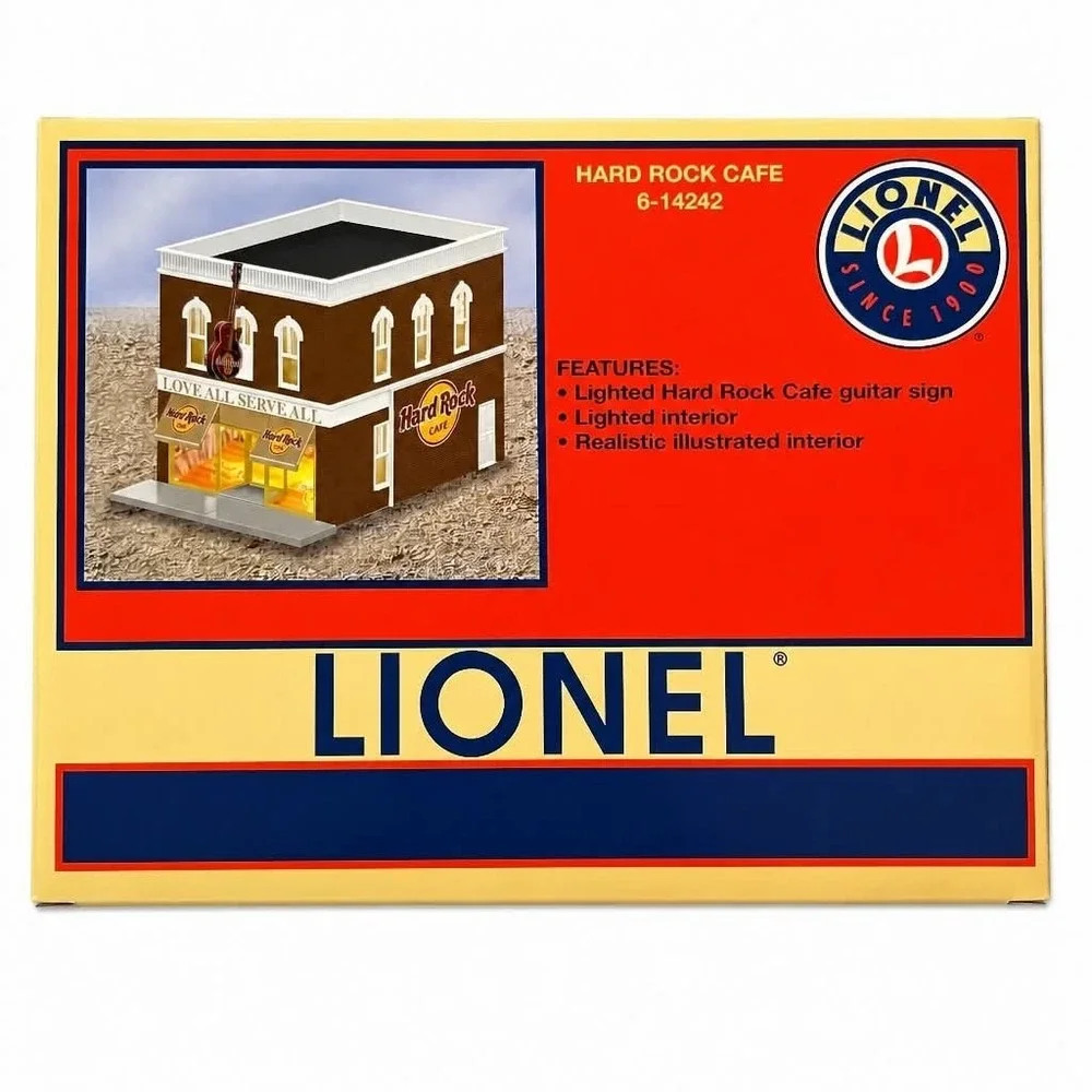 Lionel 6-14242 Hard Rock Cafe Building Illuminated Guitar Sign O Scale NIB NEW